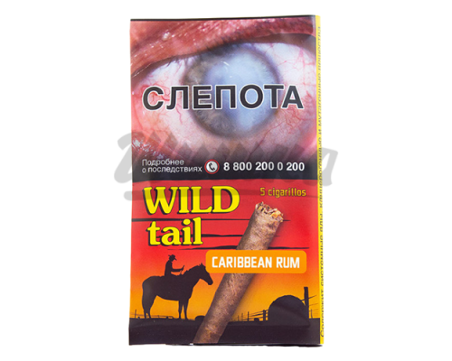 Сигариллы Wild tail - Caribbean Rum (пакет 5 шт)