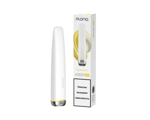 Одноразовая ЭС PLONQ PLUS PRO -  Банан Кокос (4000)
