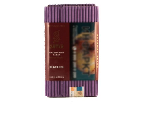 Табак Satyr Black Ice (лед с мятой), 100 гр.