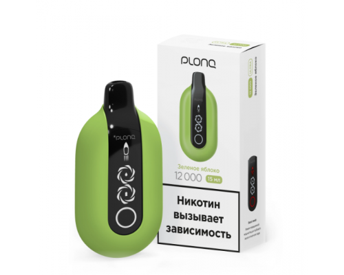 Одноразовая ЭС PLONQ ULTRA - Зеленое яблоко (12000)