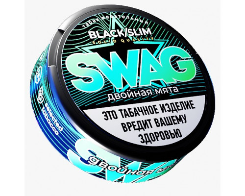Жевательный табак Swag black slim - Дабл минт